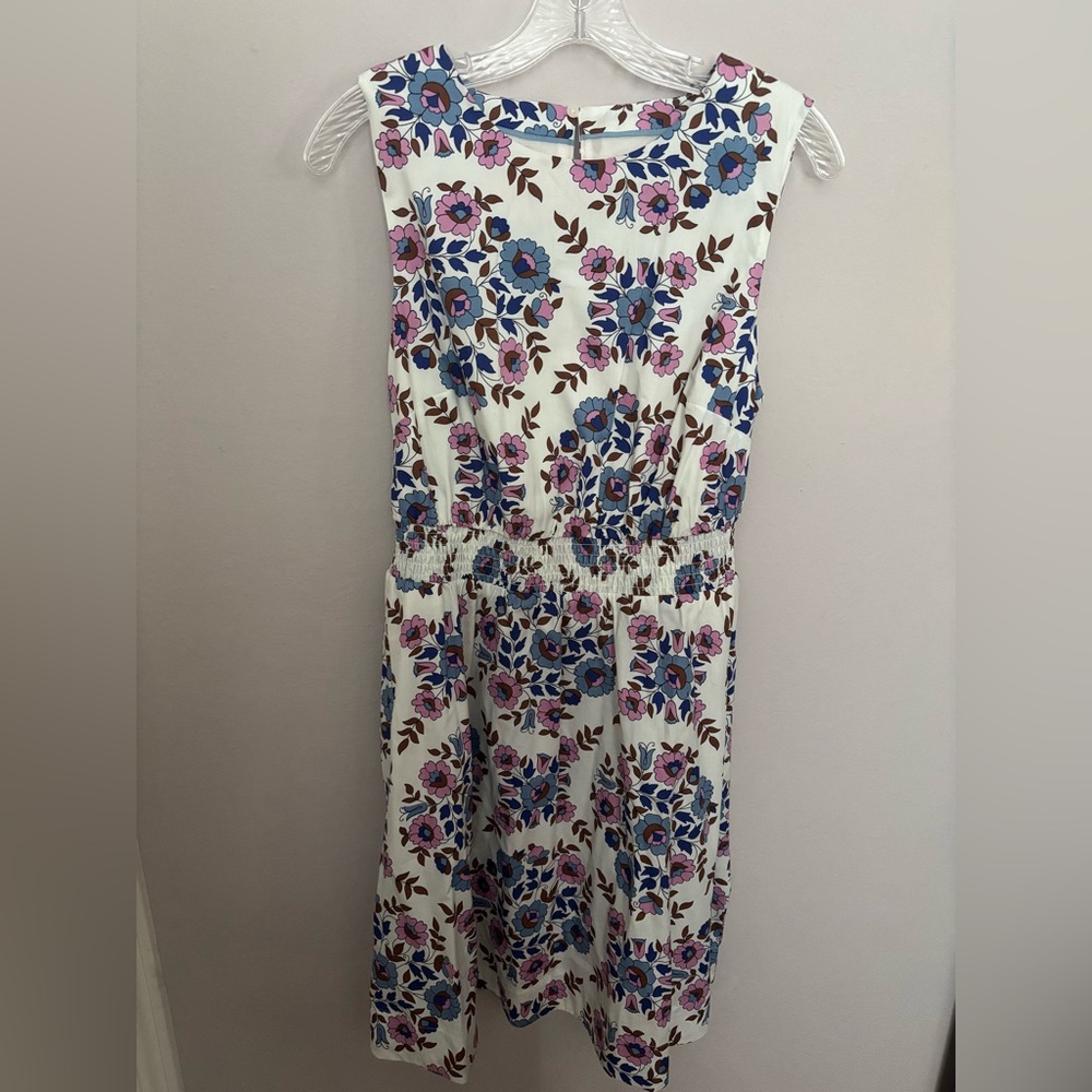 Boden Blue and Purple Midi Sundress with Cap Sleeves